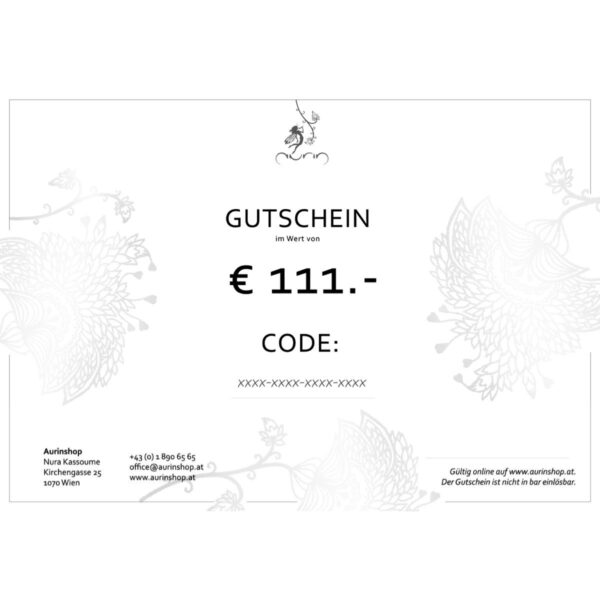 Aurinshop Online Gutschein - Aurin Geschenkidee 111