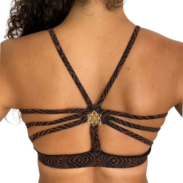 Bra Top by Aurin Flower Of Life Braun - Back - Aurinshop Vienna