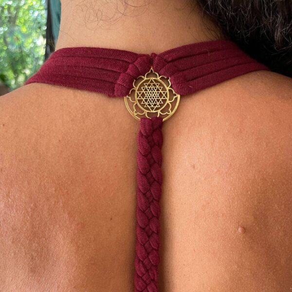 Bra Top by Aurin Sri Yantra Red - Back - Aurinshop Vienna.jpg