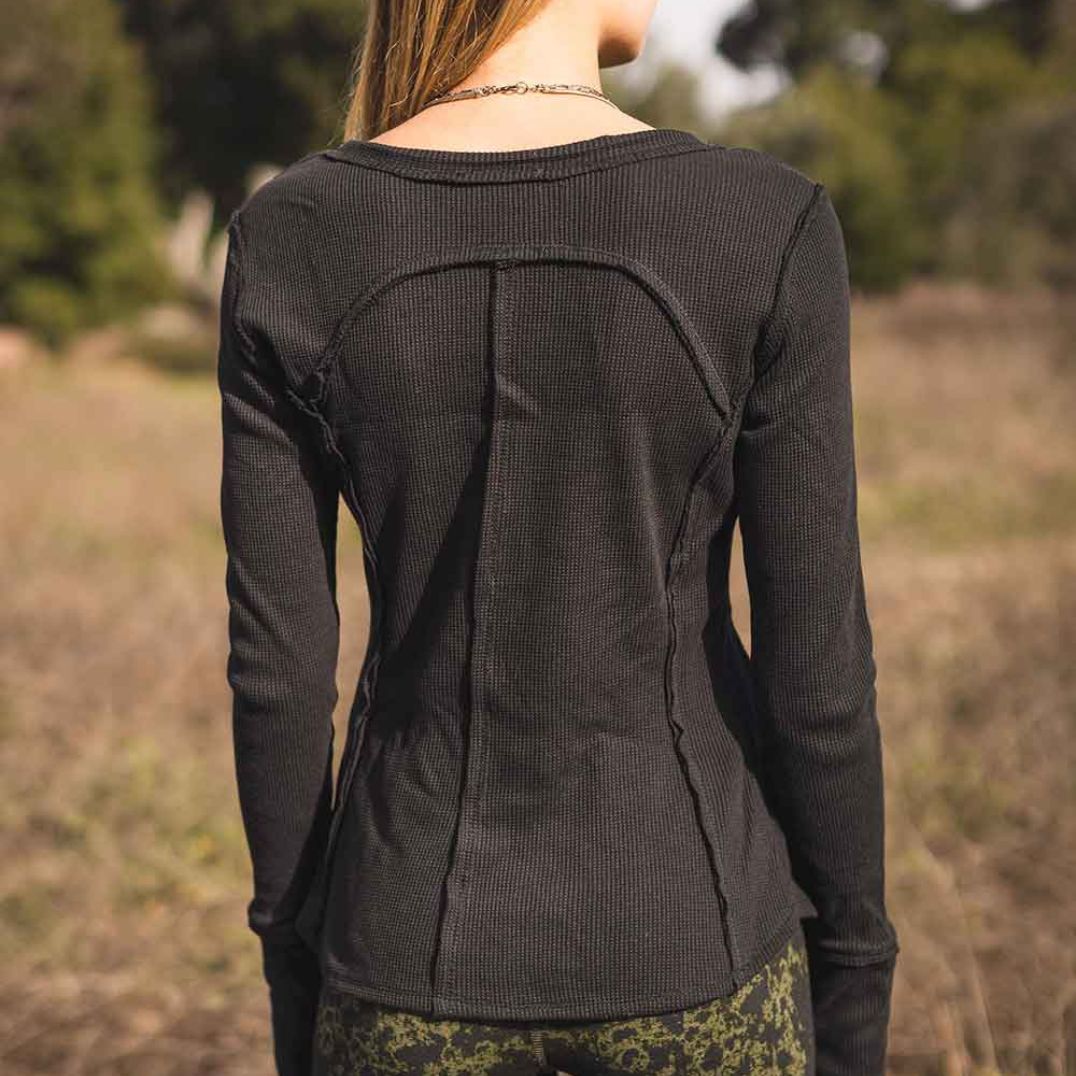 Longsleeve "Zelda" Charcoal, Bio BW – Bild 2