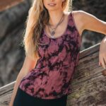 Tanktop "Twyla" Dusty Rose Tie-Dye, Hanf - S