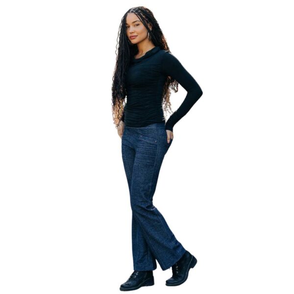 Hose "Radical Pants" Blue Denim Wash, Hanf – Bild 4