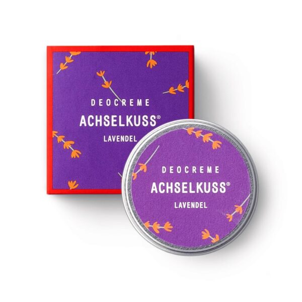 Achselkuss Natürliche Deocreme Mini Lavendel Verpackung - Aurinshop Vienna