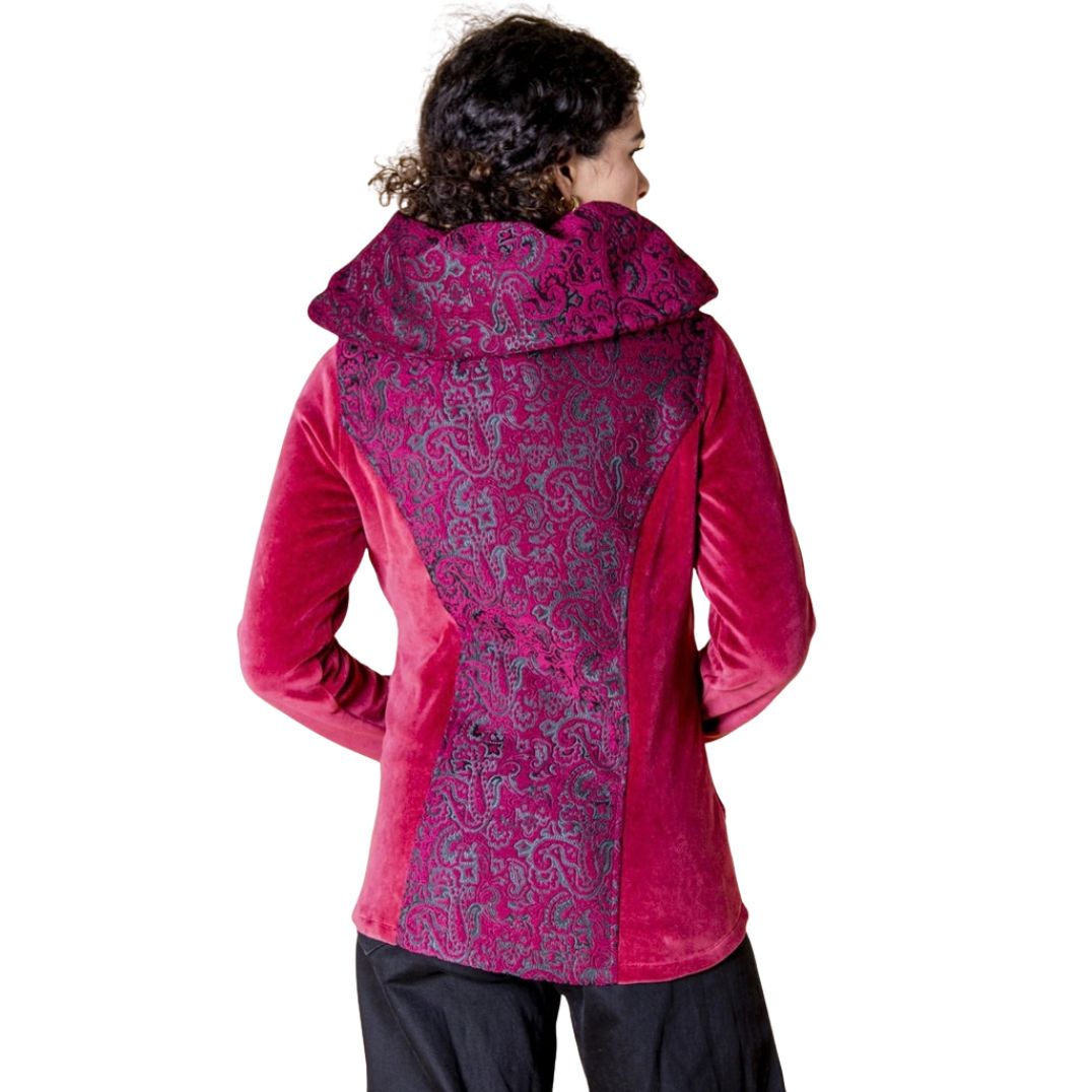 Jacke aus Brokat "Jessica" Wine – Bild 3