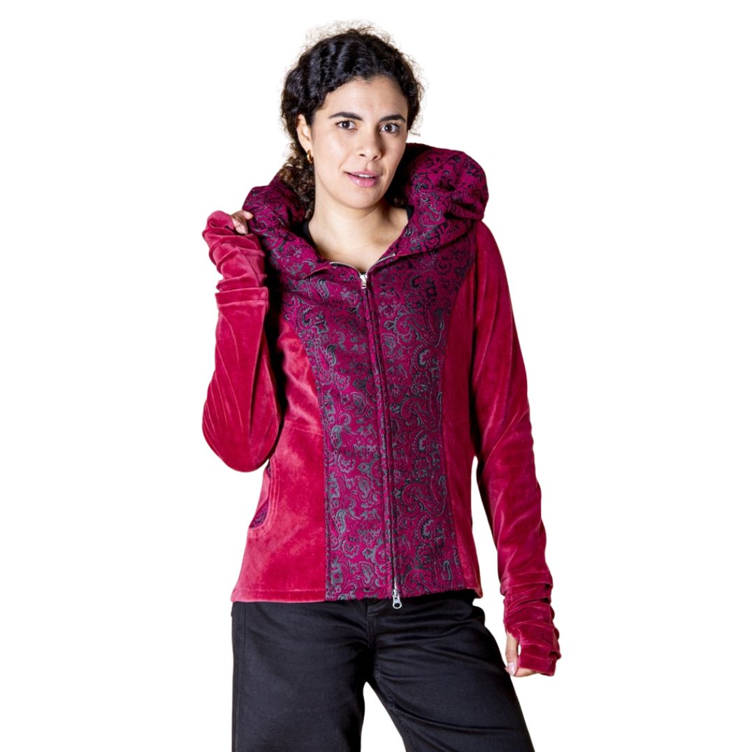 Jacke aus Brokat "Jessica" Wine