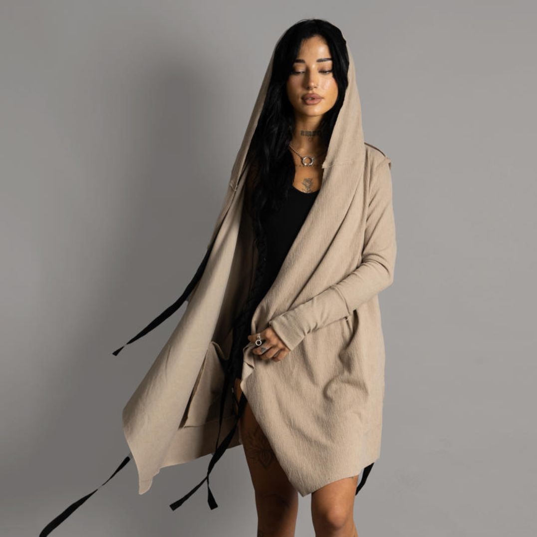 Cardigan "Crime" Beige – Bild 7