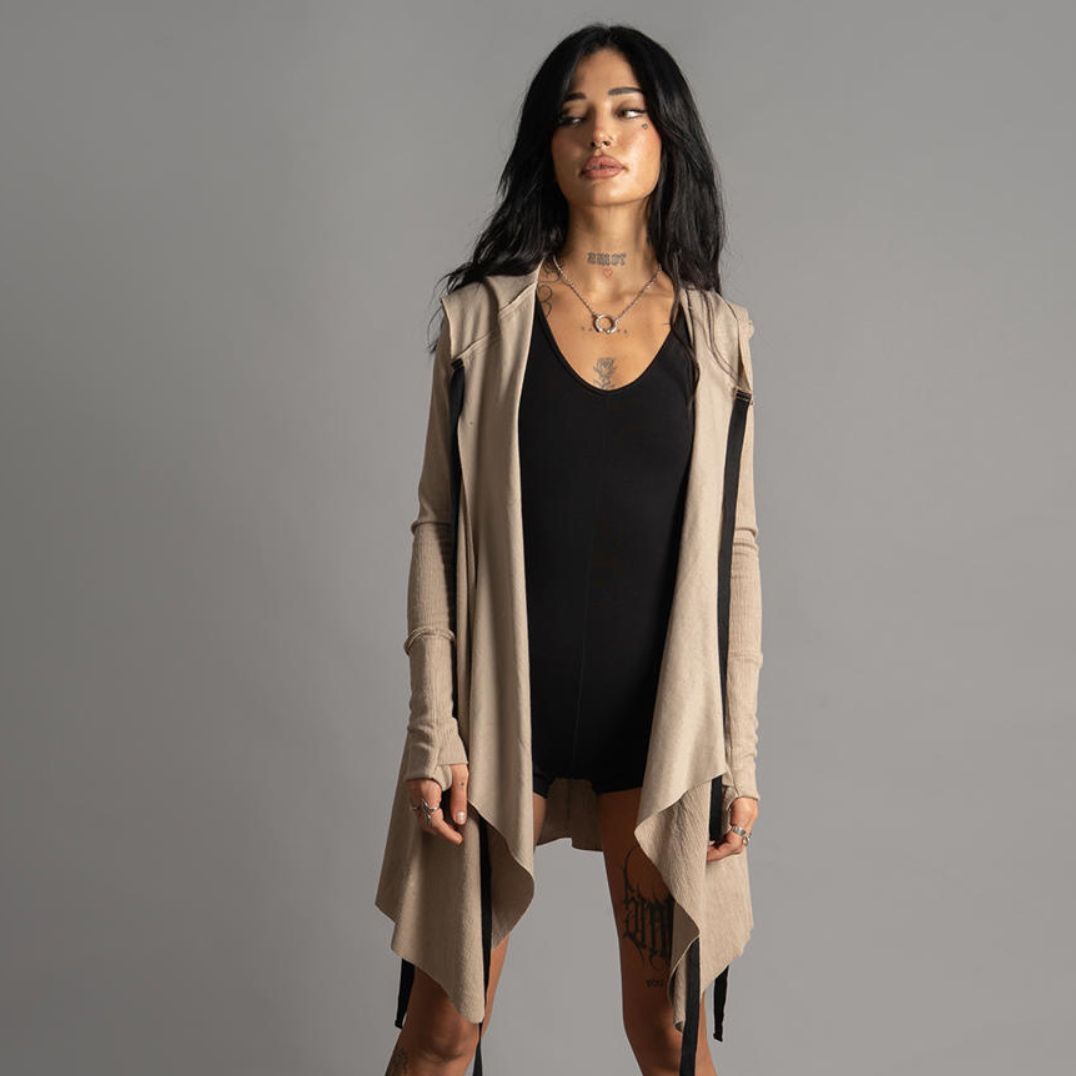 Cardigan "Crime" Beige – Bild 3
