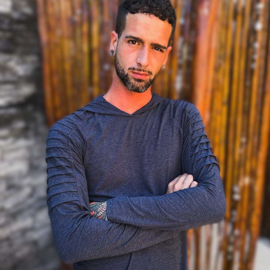 Longsleeve "Defender Hoodie" Blue