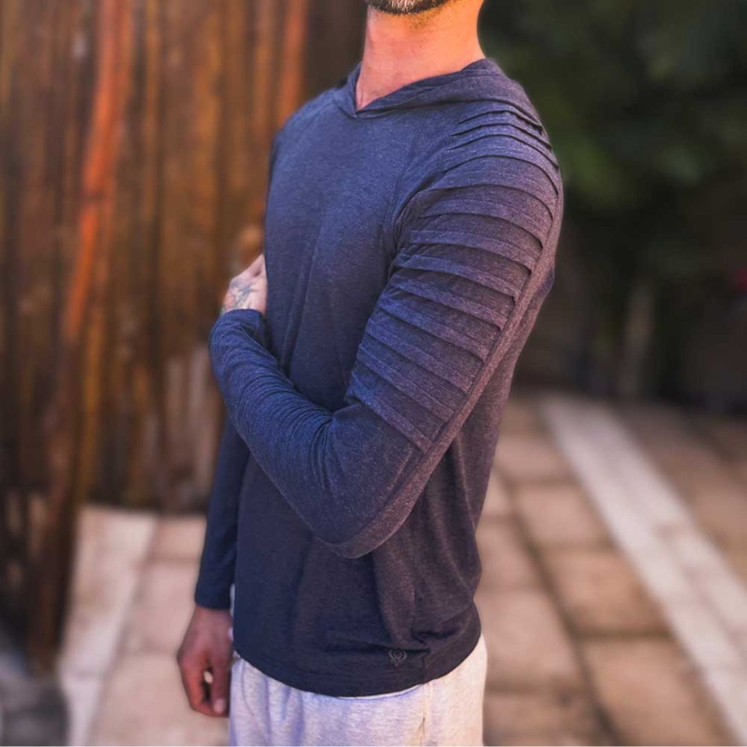 Longsleeve "Defender Hoodie" Blue – Bild 3