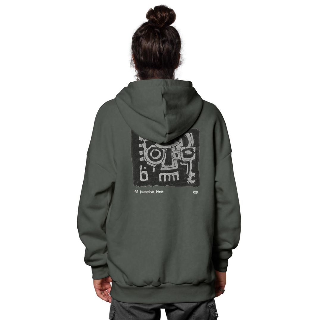 Pullover "Memento Mori" Wash Olive