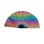 Fächer XL "Rainbow Glitter"