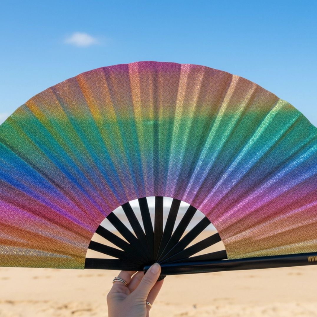 Fächer XL "Rainbow Glitter" – Bild 2