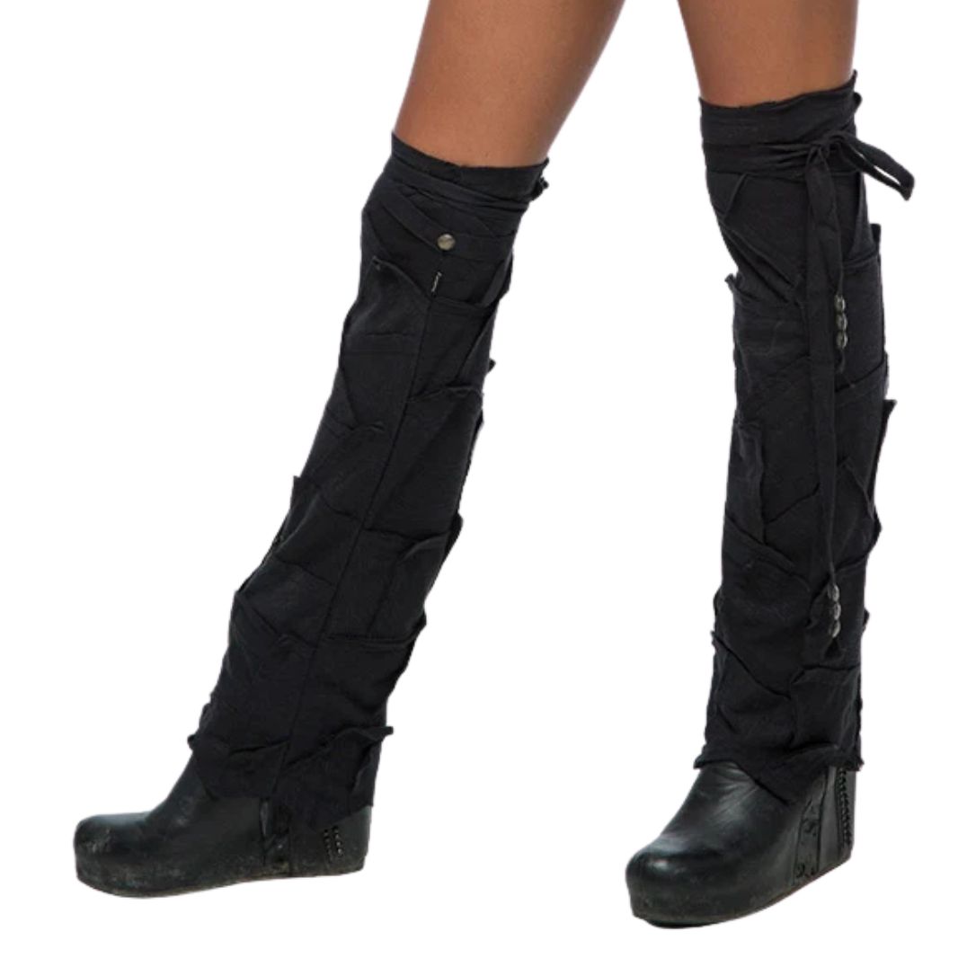 Beinstulpen "Abstract Pecoa Legwarmers" Black