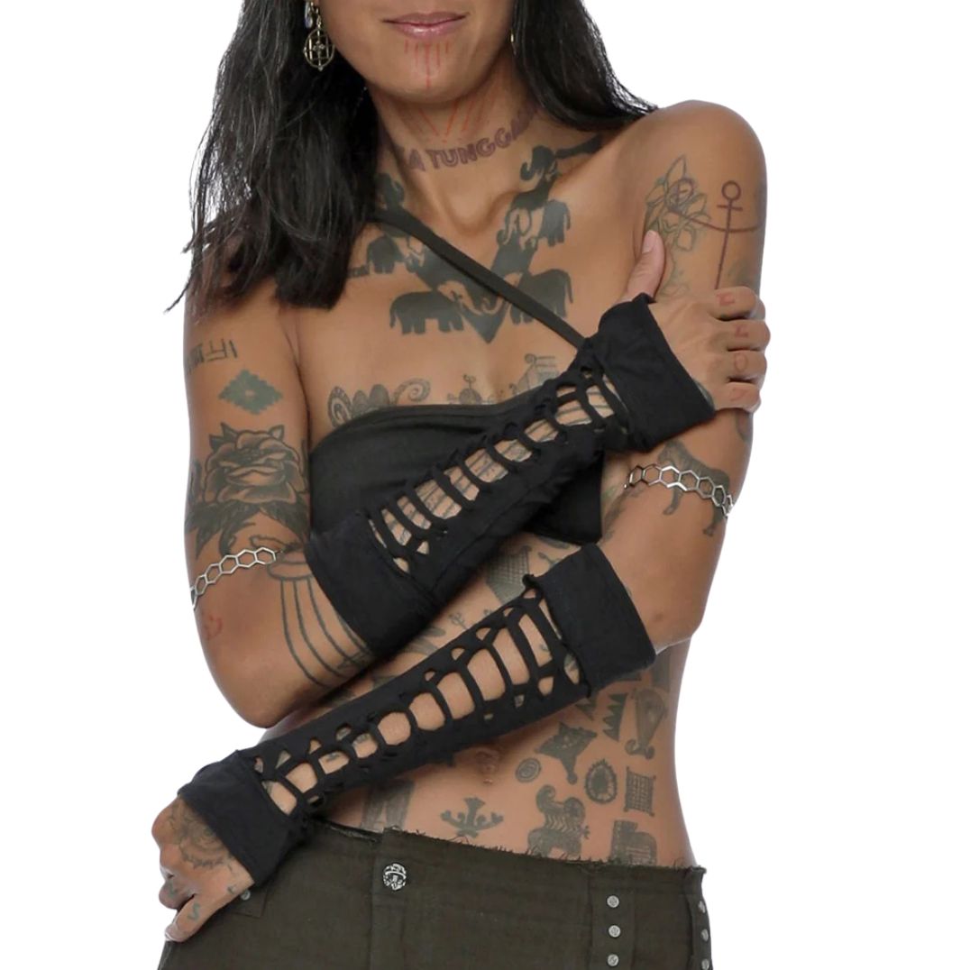 Handstulpen "Braided Gloves" Black