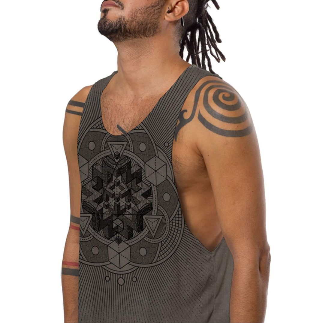 Tank Top "Cube" Mokka