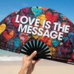 Fächer XL "Love is the Message"