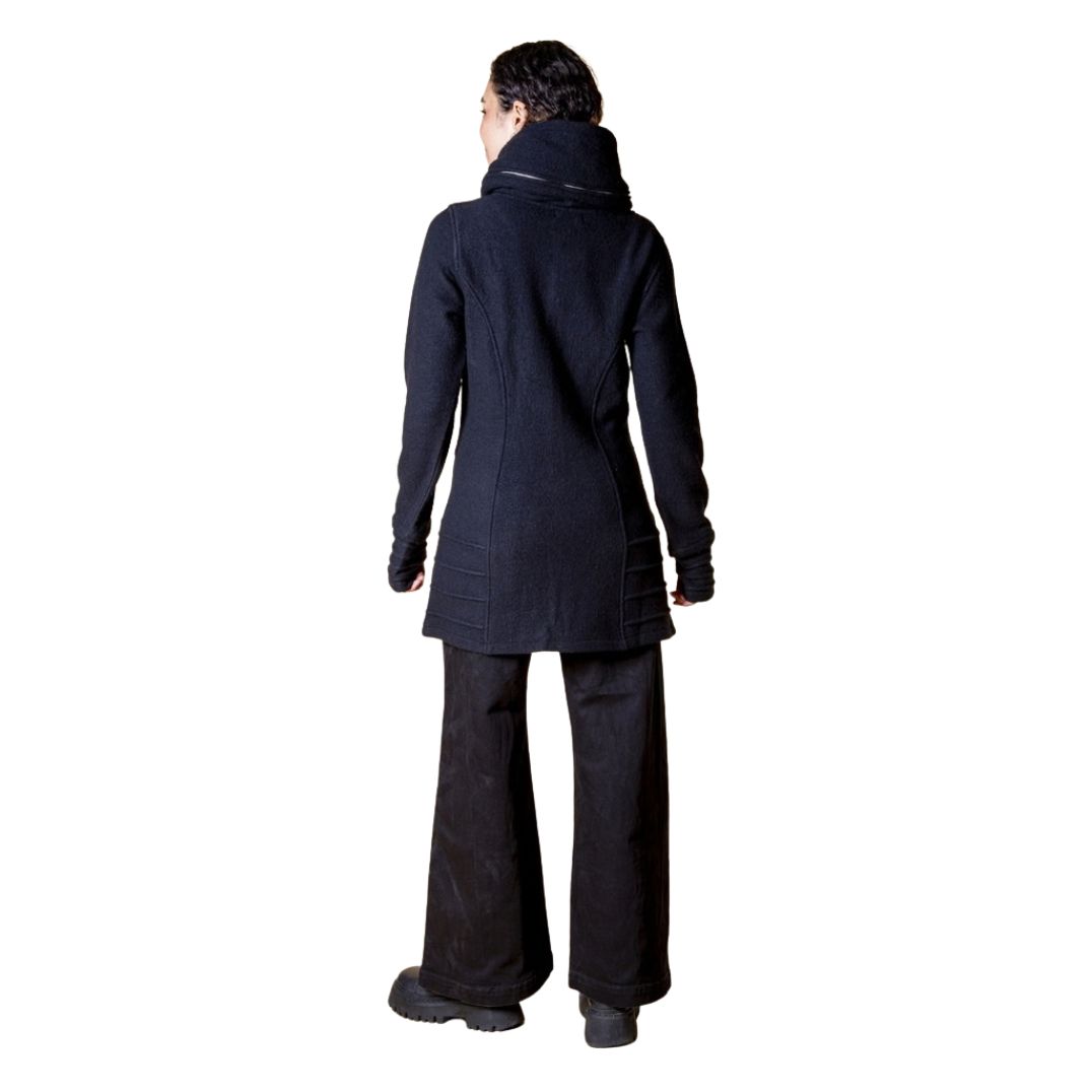 Kurzmantel aus Merinowolle "Namino" Black – Bild 2
