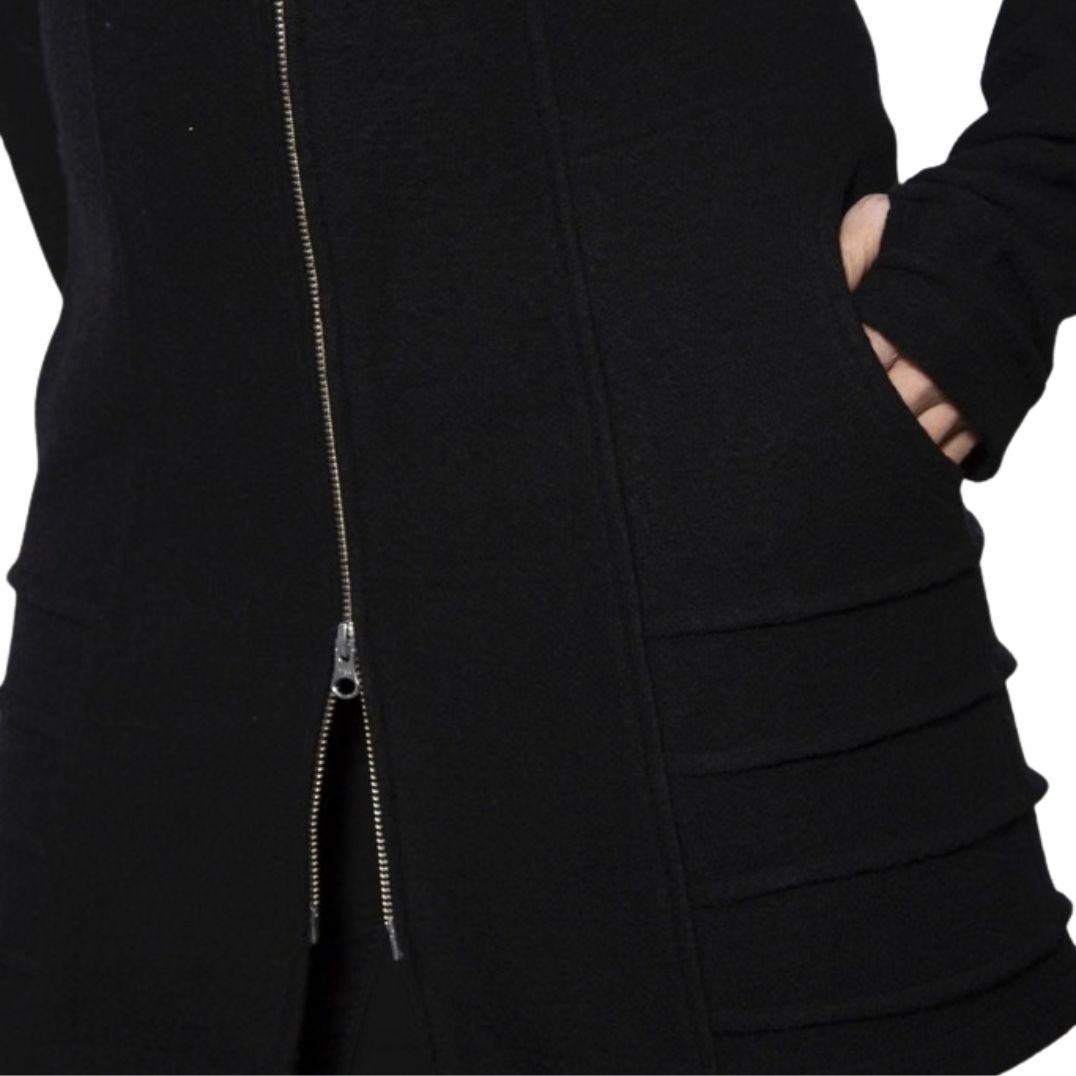 Kurzmantel aus Merinowolle "Namino" Black – Bild 5