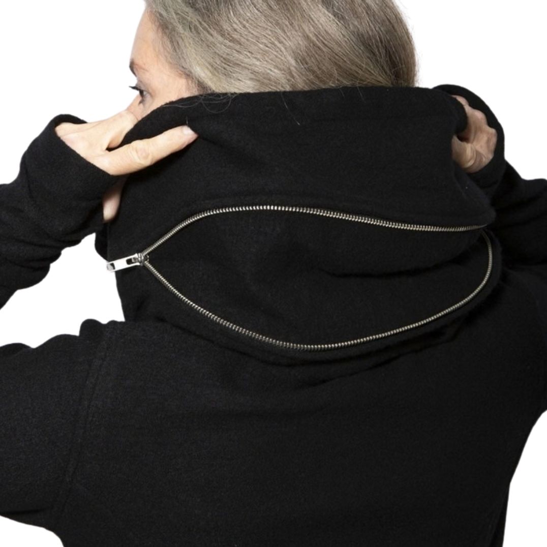 Kurzmantel aus Merinowolle "Namino" Black – Bild 3