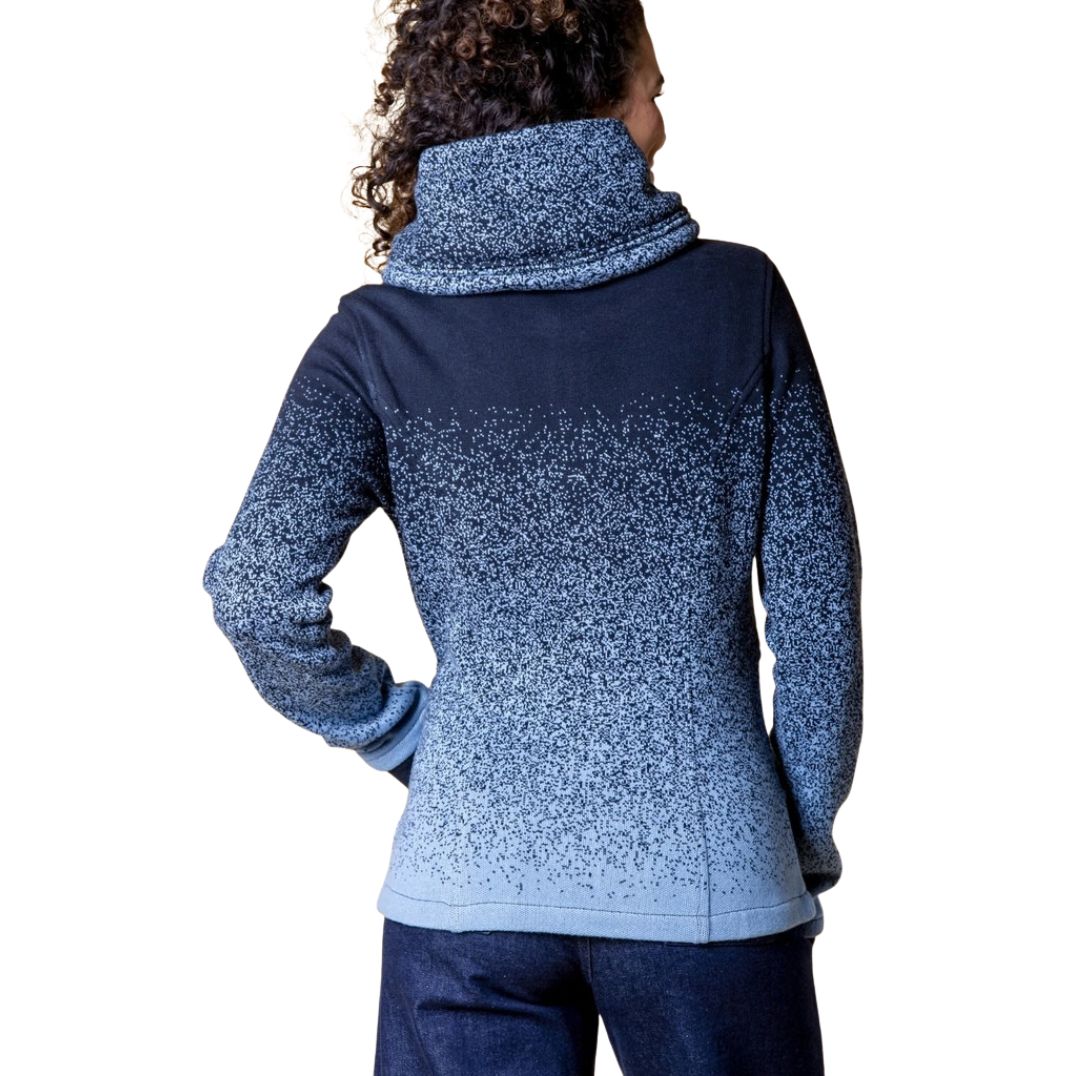 Jacke aus Strick-Jaquard "Nayana" Blue Ombre – Bild 2