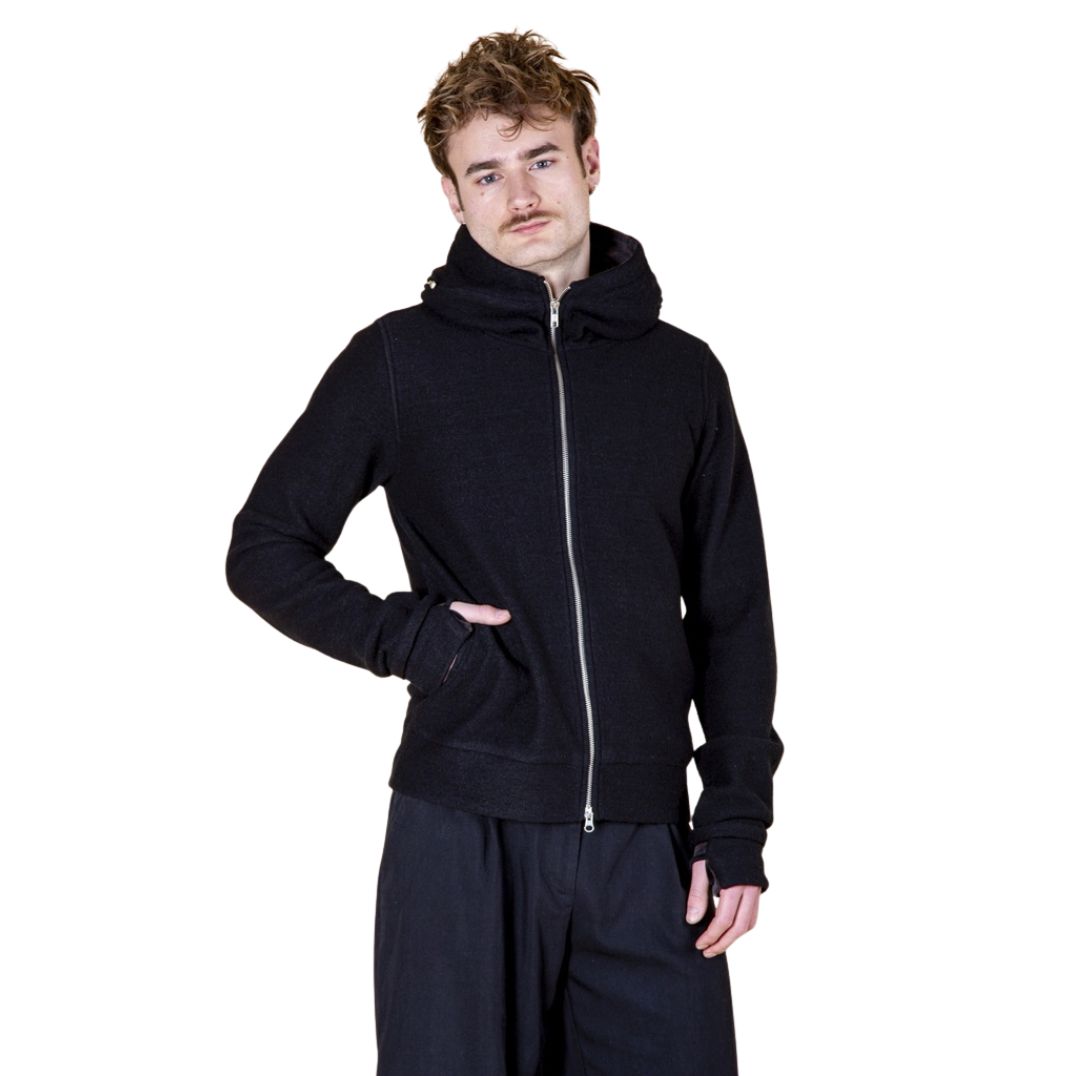 Jacke aus Merinowolle "Nilo" Black