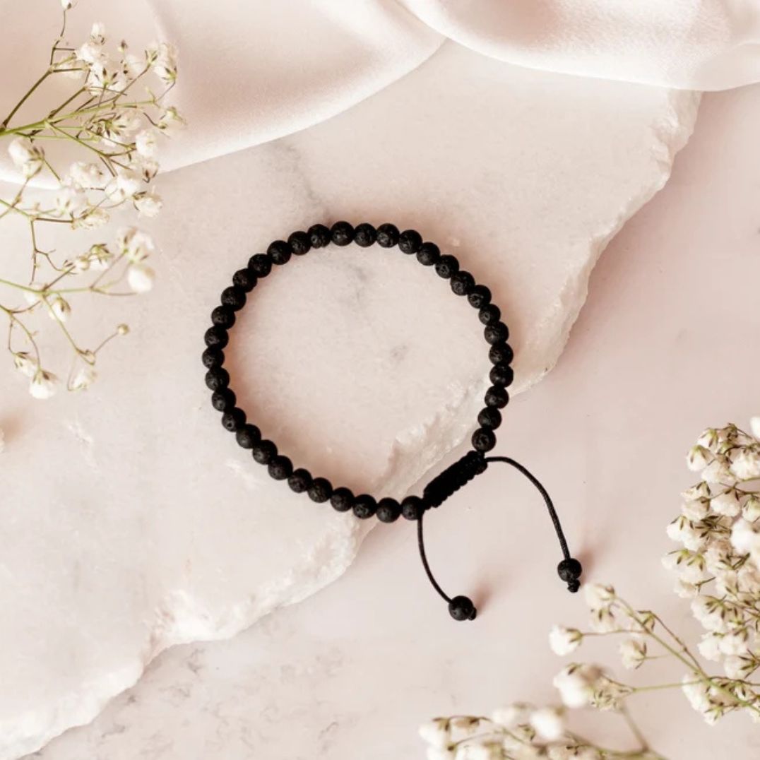 Kora-Armband "Lavastein"