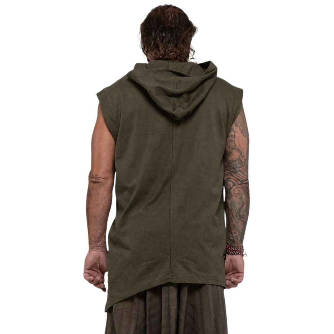 Weste "Horo Sleeveless Kaftan" Olive – Bild 3
