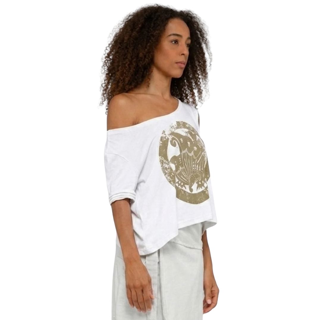 Crop Top "Ikeda-shi" Off White – Bild 3