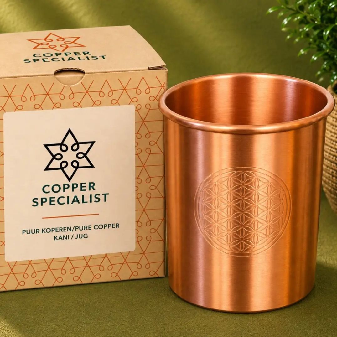 Kupferbecher "Flower of of Life" 300ml