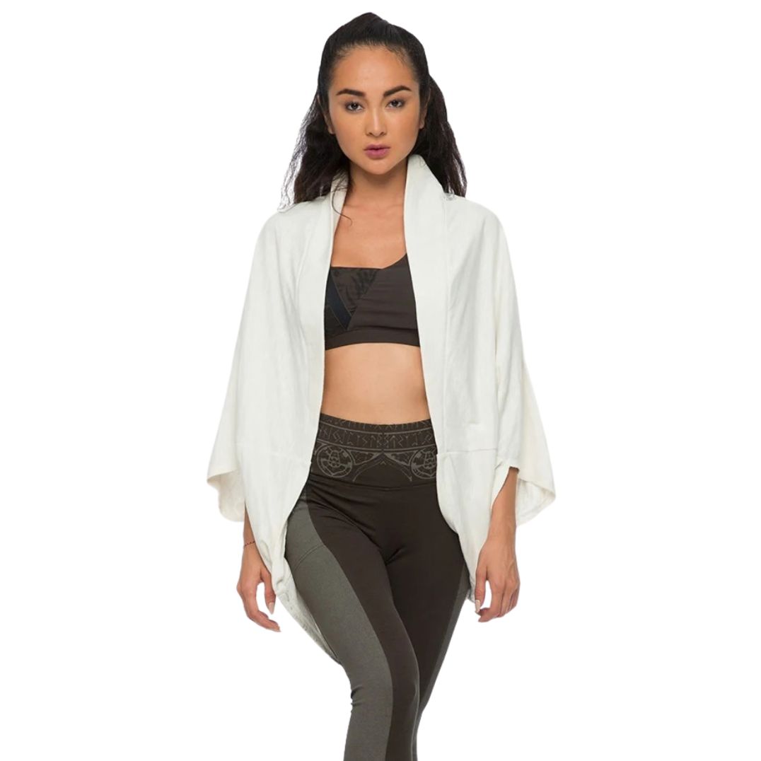Cardigan "Maha Kaftan" Off White – Bild 3