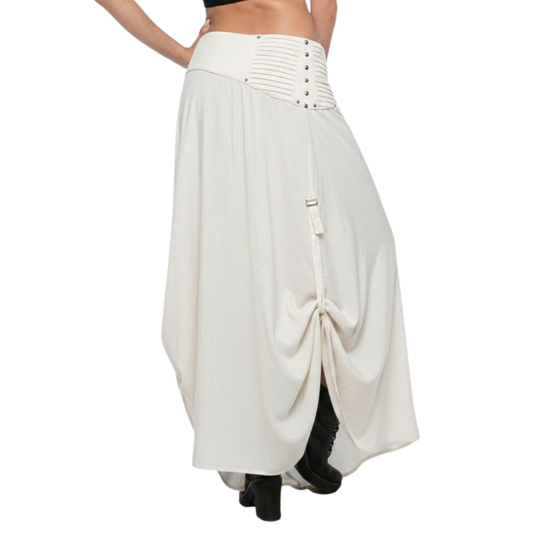 Rock "Nana Wrap Skirt" Off White – Bild 2