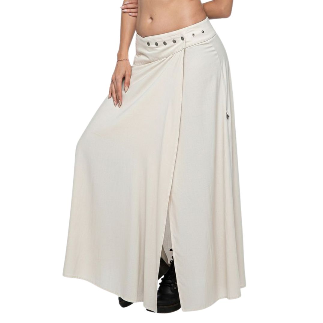Rock "Nana Wrap Skirt" Off White – Bild 3