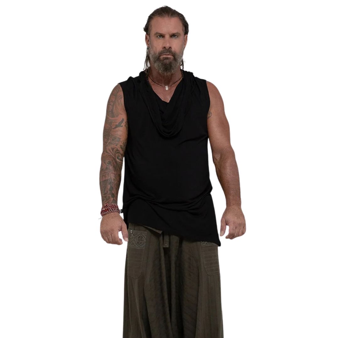 Shirt "Ryusui Sleeveless Hoodie" Black