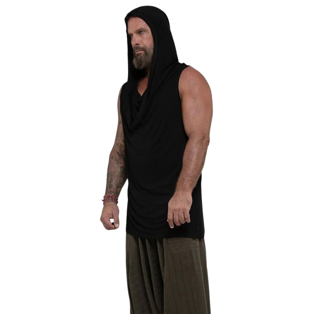 Shirt "Ryusui Sleeveless Hoodie" Black – Bild 3