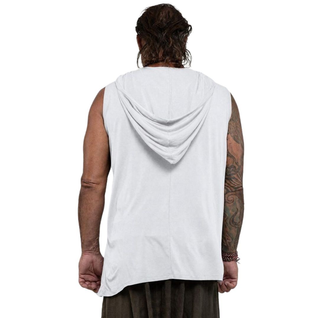Shirt "Ryusui Sleeveless Hoodie" Off White – Bild 4