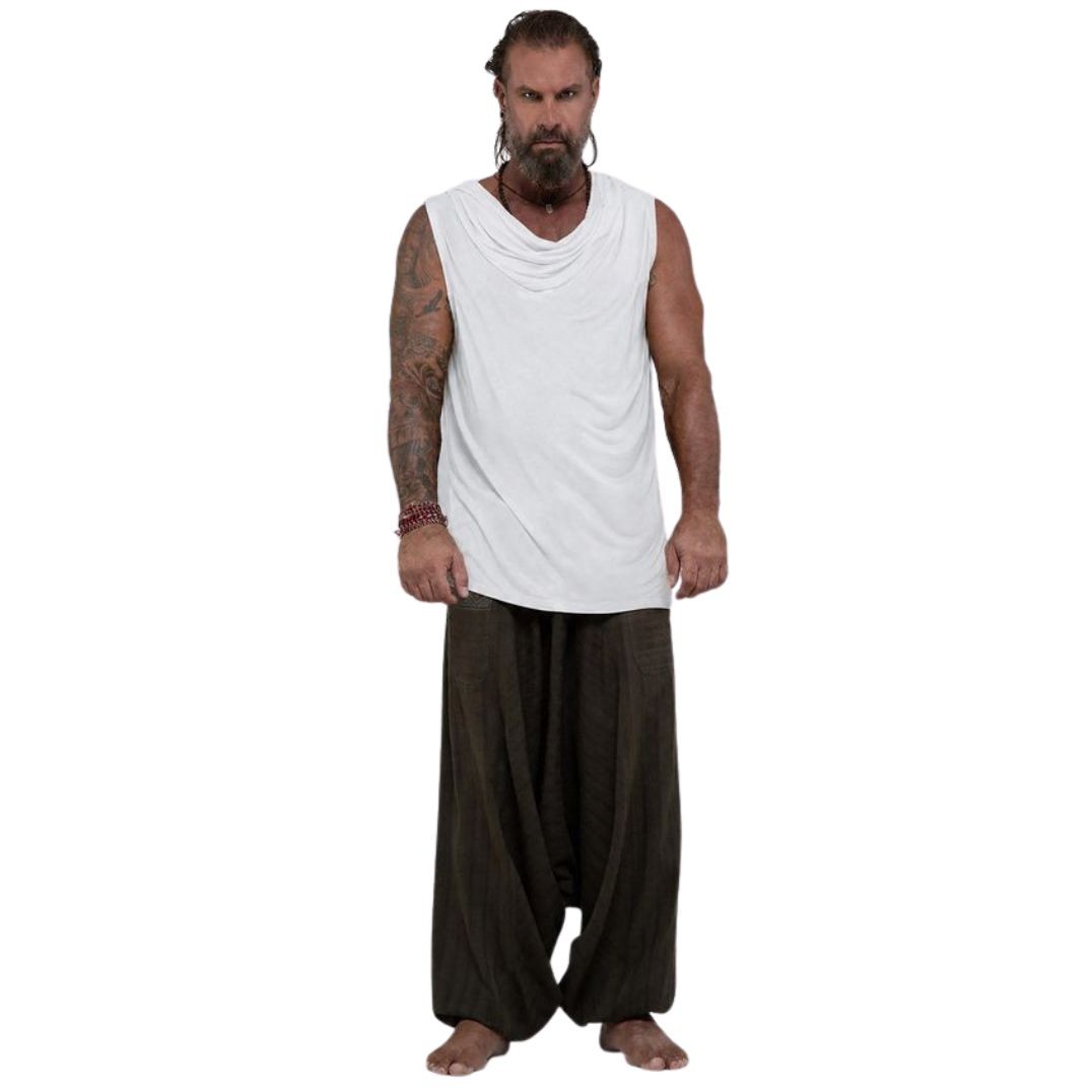 Shirt "Ryusui Sleeveless Hoodie" Off White – Bild 3